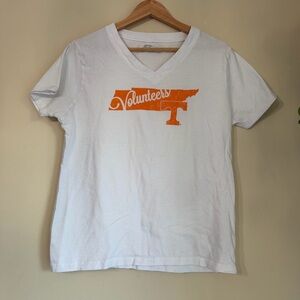 Russell Athletic White V-Neck Tee Tennessee Vols